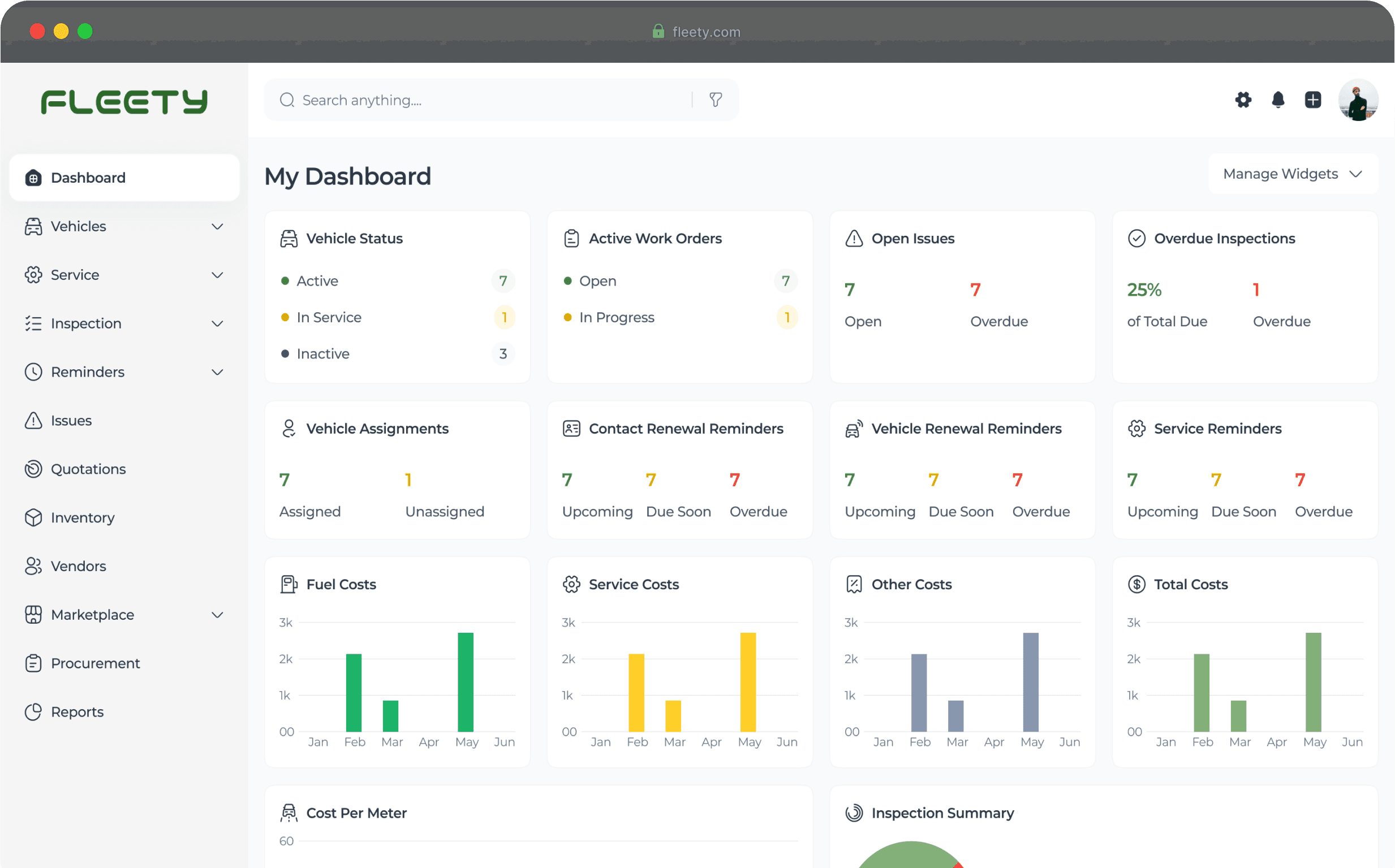 Dashboard Screenshot